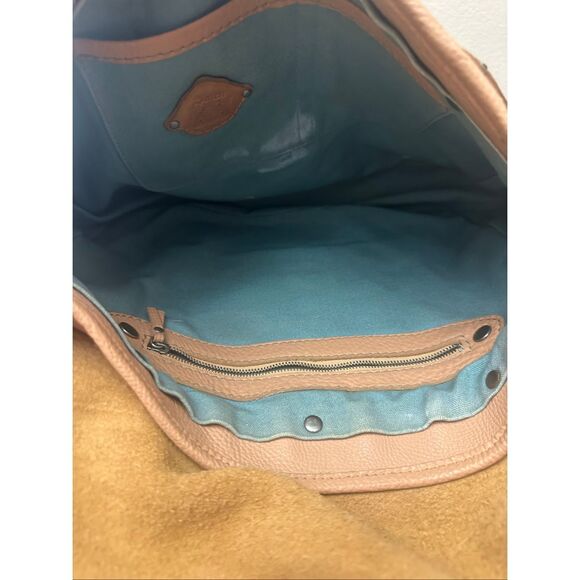 Vintage Y2K Juicy Couture Shoulder Brown Tan Beige Key Lock Messenger Bag - Picture 9 of 15